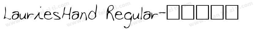 LauriesHand Regular字体转换